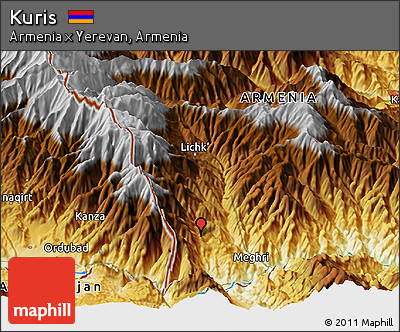 Physical Panoramic Map of Kuris