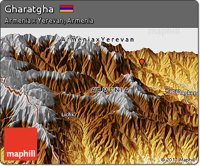 Physical Panoramic Map of Gharatgha