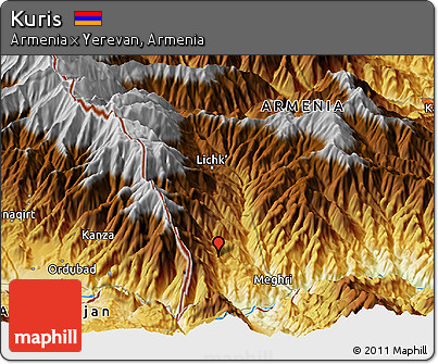 Physical Panoramic Map of Kuris