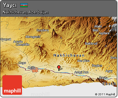 Physical Panoramic Map of Yaycı
