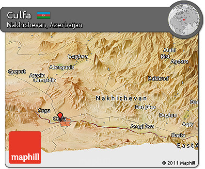 Satellite Panoramic Map of Culfa