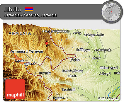 Physical 3D Map of Jibillu