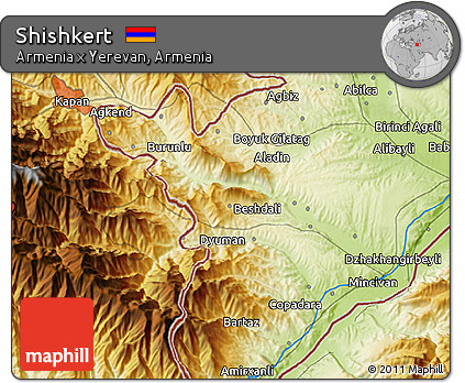 Physical 3D Map of Shishkert