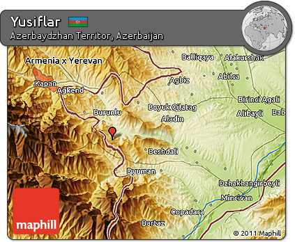 Physical 3D Map of Yusiflar
