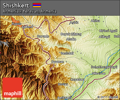 Physical 3D Map of Shishkert