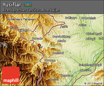 Physical 3D Map of Yusiflar