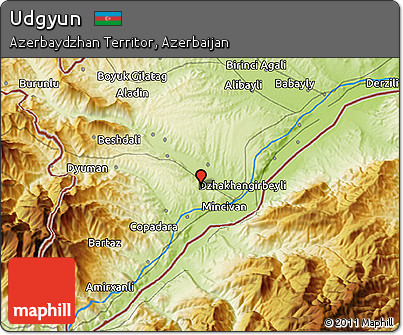 Physical 3D Map of Udgyun