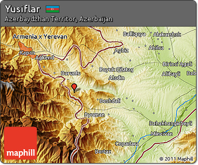 Physical 3D Map of Yusiflar