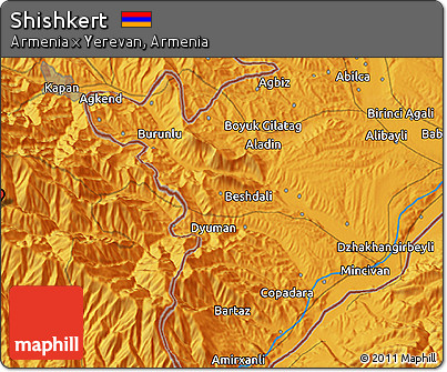 Political 3D Map of Shishkert