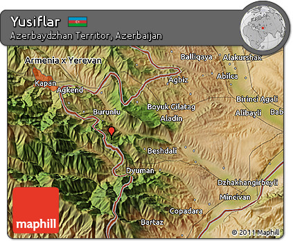 Satellite 3D Map of Yusiflar