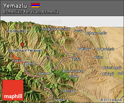 Satellite 3D Map of Yemazlu