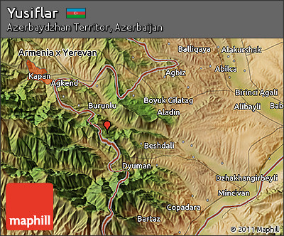 Satellite 3D Map of Yusiflar