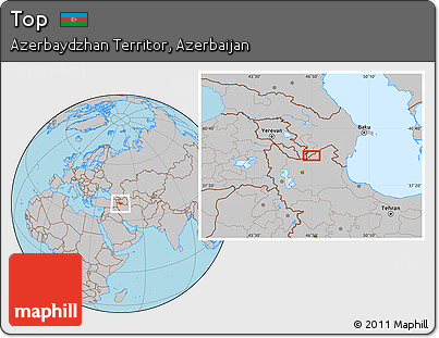 Gray Location Map of Top
