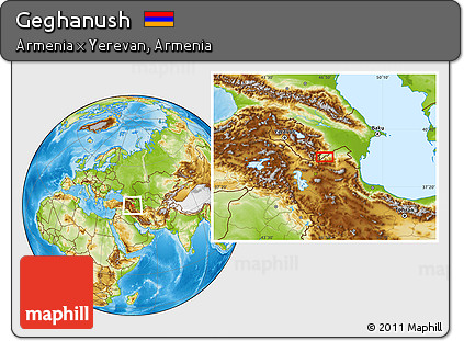 Physical Location Map of Geghanush