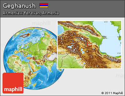 Physical Location Map of Geghanush
