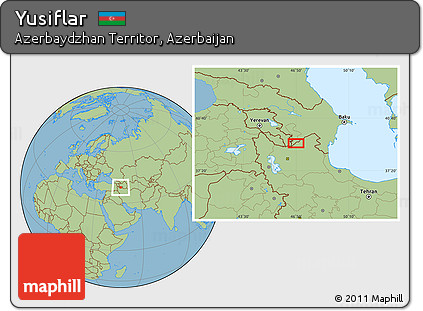 Savanna Style Location Map of Yusiflar