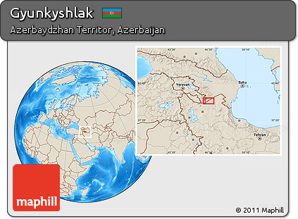 Shaded Relief Location Map of Gyunkyshlak
