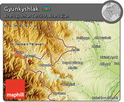 Physical Map of Gyunkyshlak