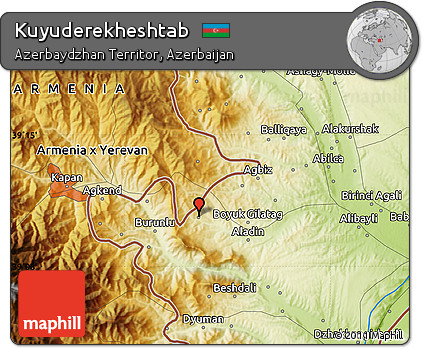 Physical Map of Kuyuderekheshtab