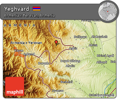 Physical Map of Yeghvard