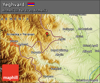 Physical Map of Yeghvard