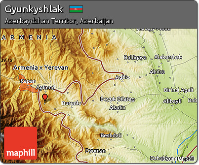Physical Map of Gyunkyshlak