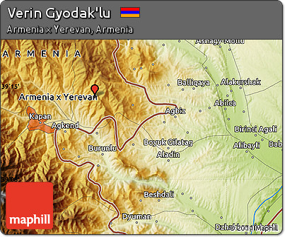 Physical Map of Verin Gyodak'lu