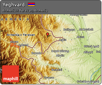 Physical Map of Yeghvard