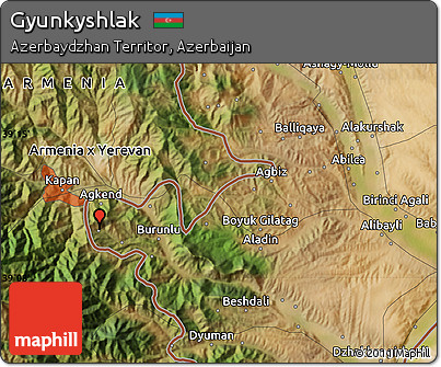 Satellite Map of Gyunkyshlak
