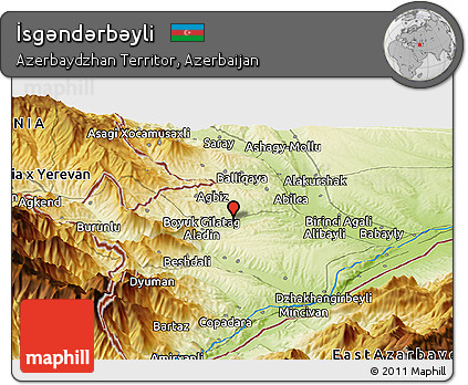 Physical Panoramic Map of İsgǝndǝrbǝyli