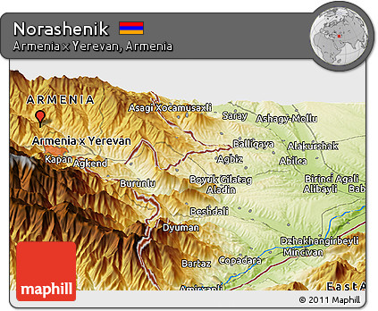 Physical Panoramic Map of Norashenik