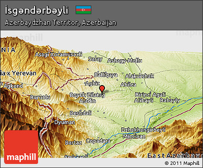 Physical Panoramic Map of İsgǝndǝrbǝyli
