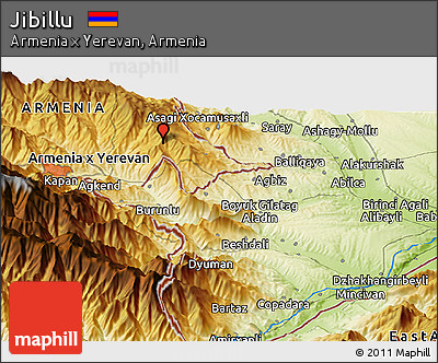 Physical Panoramic Map of Jibillu