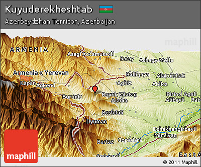 Physical Panoramic Map of Kuyuderekheshtab