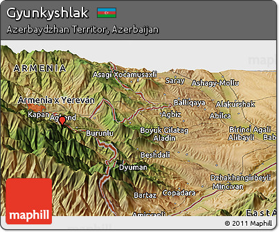 Satellite Panoramic Map of Gyunkyshlak