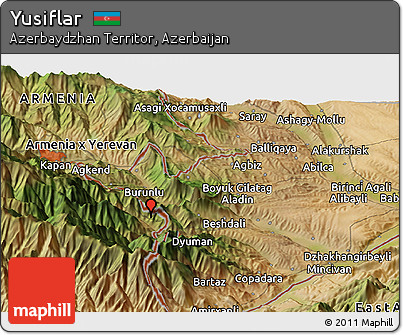 Satellite Panoramic Map of Yusiflar