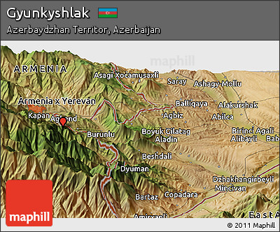 Satellite Panoramic Map of Gyunkyshlak