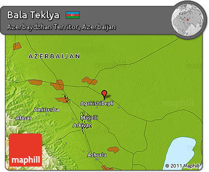 Physical 3D Map of Bala Teklya