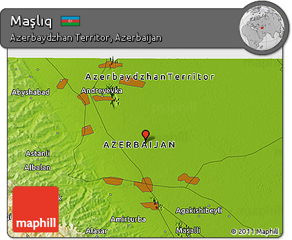 Physical 3D Map of Maşlıq