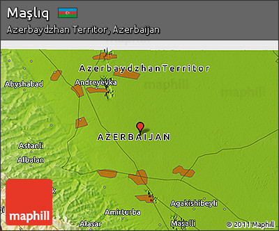 Physical 3D Map of Maşlıq