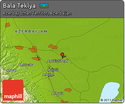 Physical 3D Map of Bala Teklya
