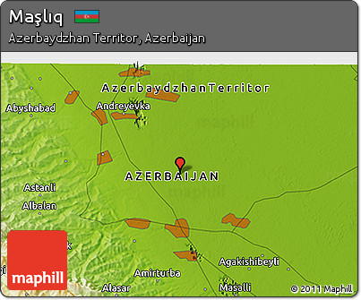 Physical 3D Map of Maşlıq