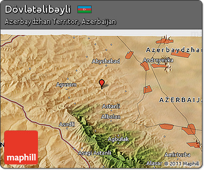 Satellite 3D Map of Dövlǝtǝlibǝyli