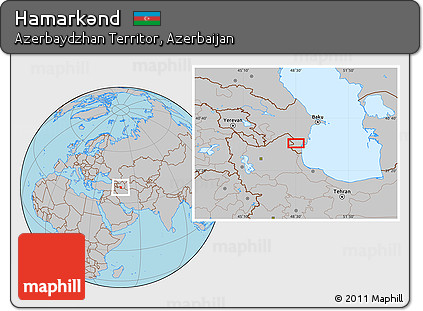 Gray Location Map of Hamarkǝnd