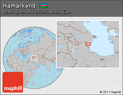 Gray Location Map of Hamarkǝnd