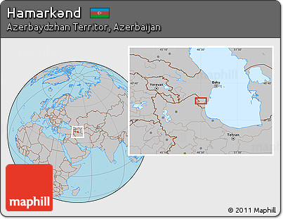 Gray Location Map of Hamarkǝnd