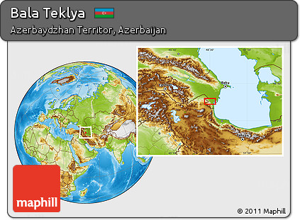 Physical Location Map of Bala Teklya