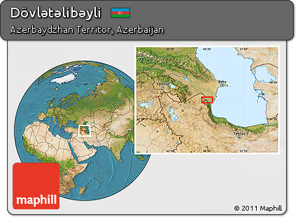 Satellite Location Map of Dövlǝtǝlibǝyli