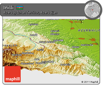 Physical Panoramic Map of Inilli