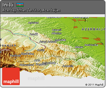 Physical Panoramic Map of Inilli